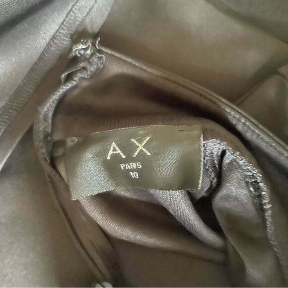 AX Paris Womens/Teen Black Mock Neck Bodycon Dress size 10 Fitted Penny Cut out - Picture 3 of 8